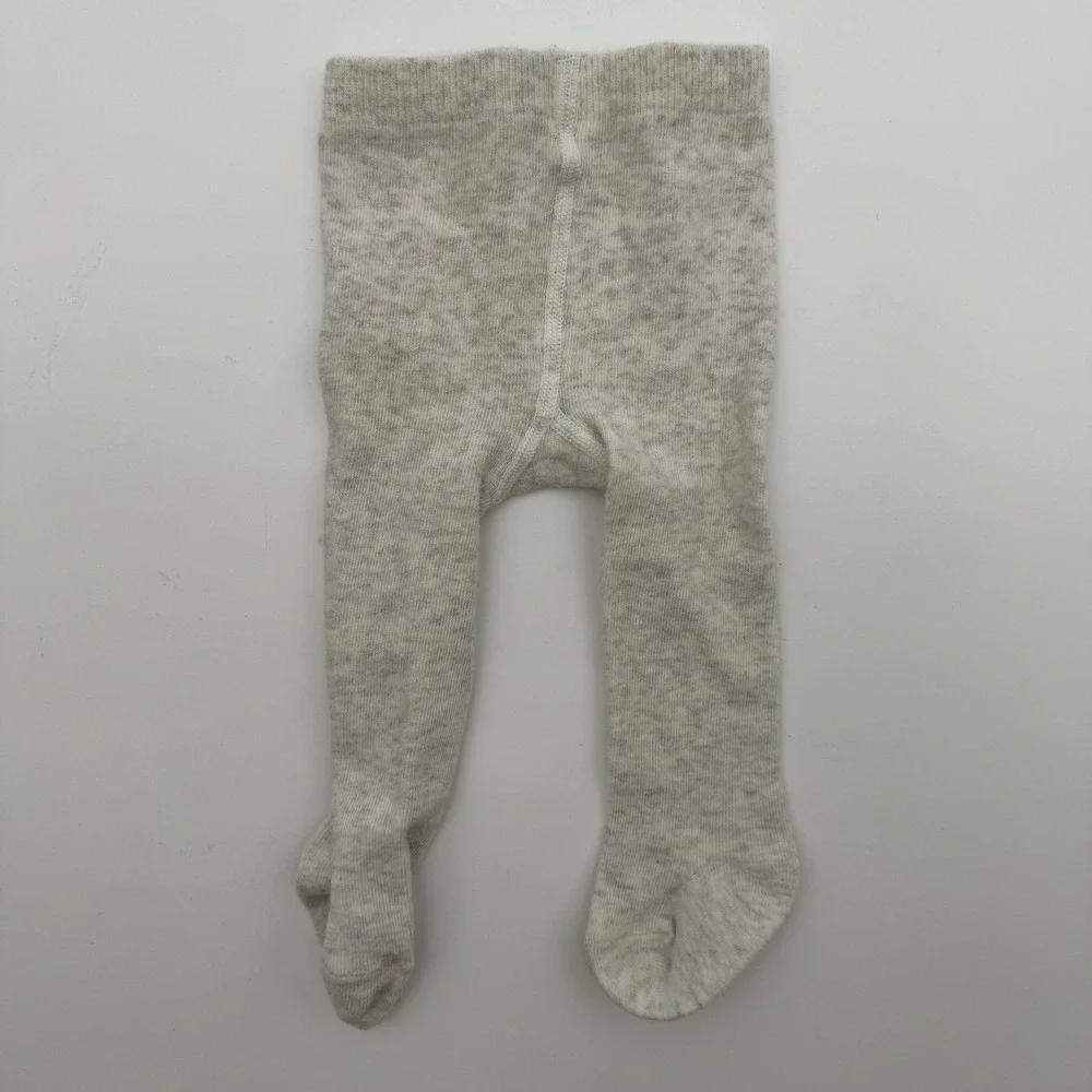 Baby Tights Bundle Lot of 4 Infant Footed Tights Gray White Carter's 0-6M 3M